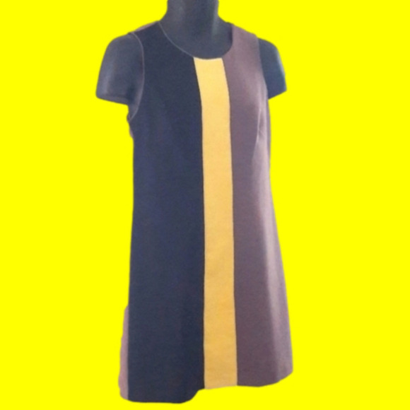 𝅺VINCE CAMUTO Retro Style Color Block Dress, 6 - Picture 1 of 7